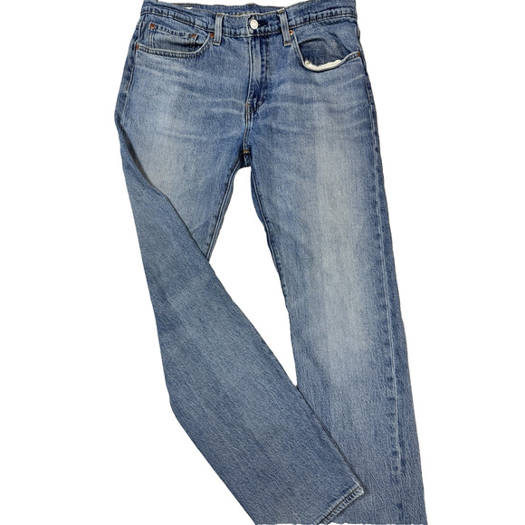 Levi's 502 Denim Jeans Men's Straight Leg Washed Regular Fit tag 32x29 true 34" - Picture 1 of 9